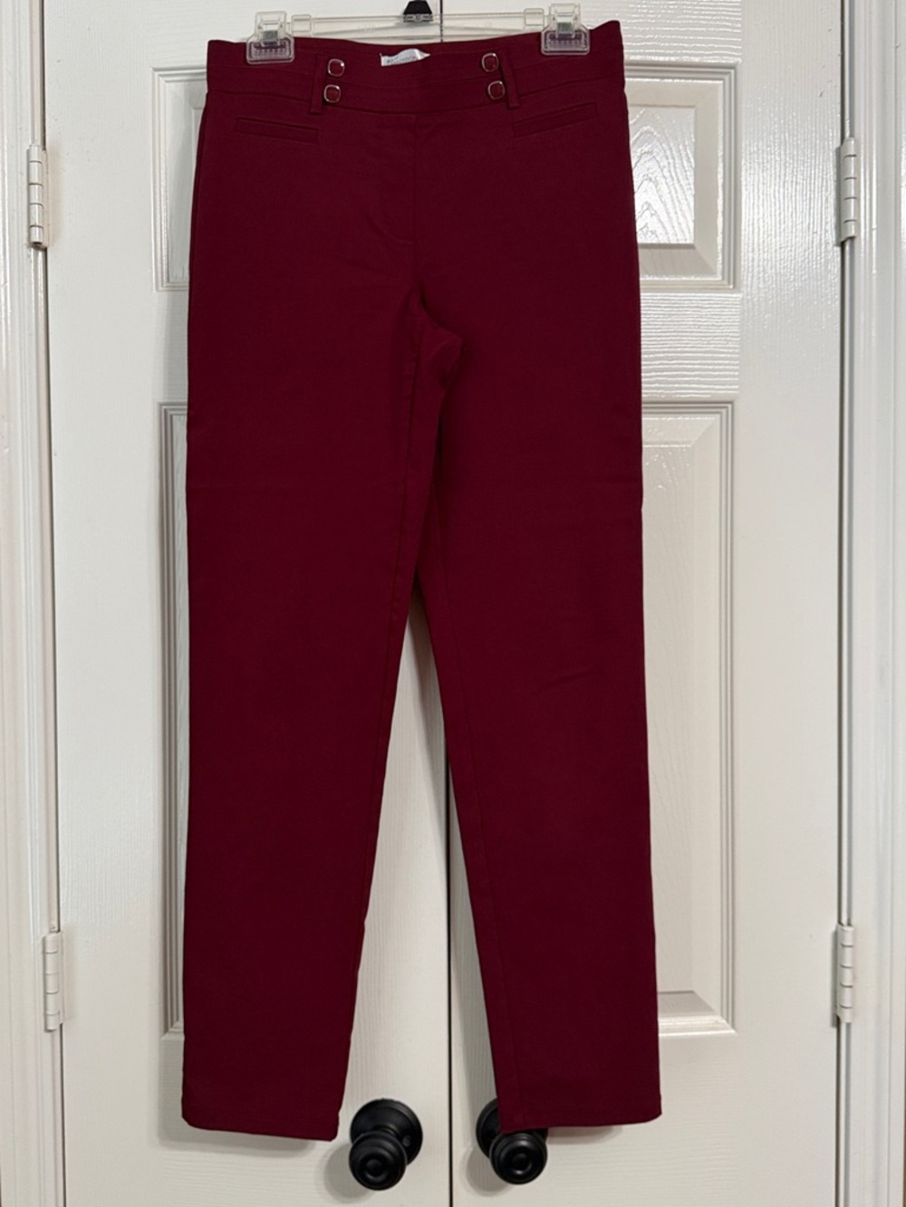 89th & Madison Burgundy Stretch Trousers Size Small